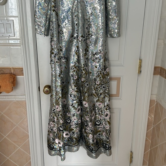 NEW Giambattista Valli Floral sequined embroidered gown Sz 44 - Picture 16 of 17